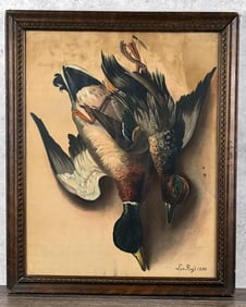 Henri LeRoy Hanging Mallard Ducks Lithograph