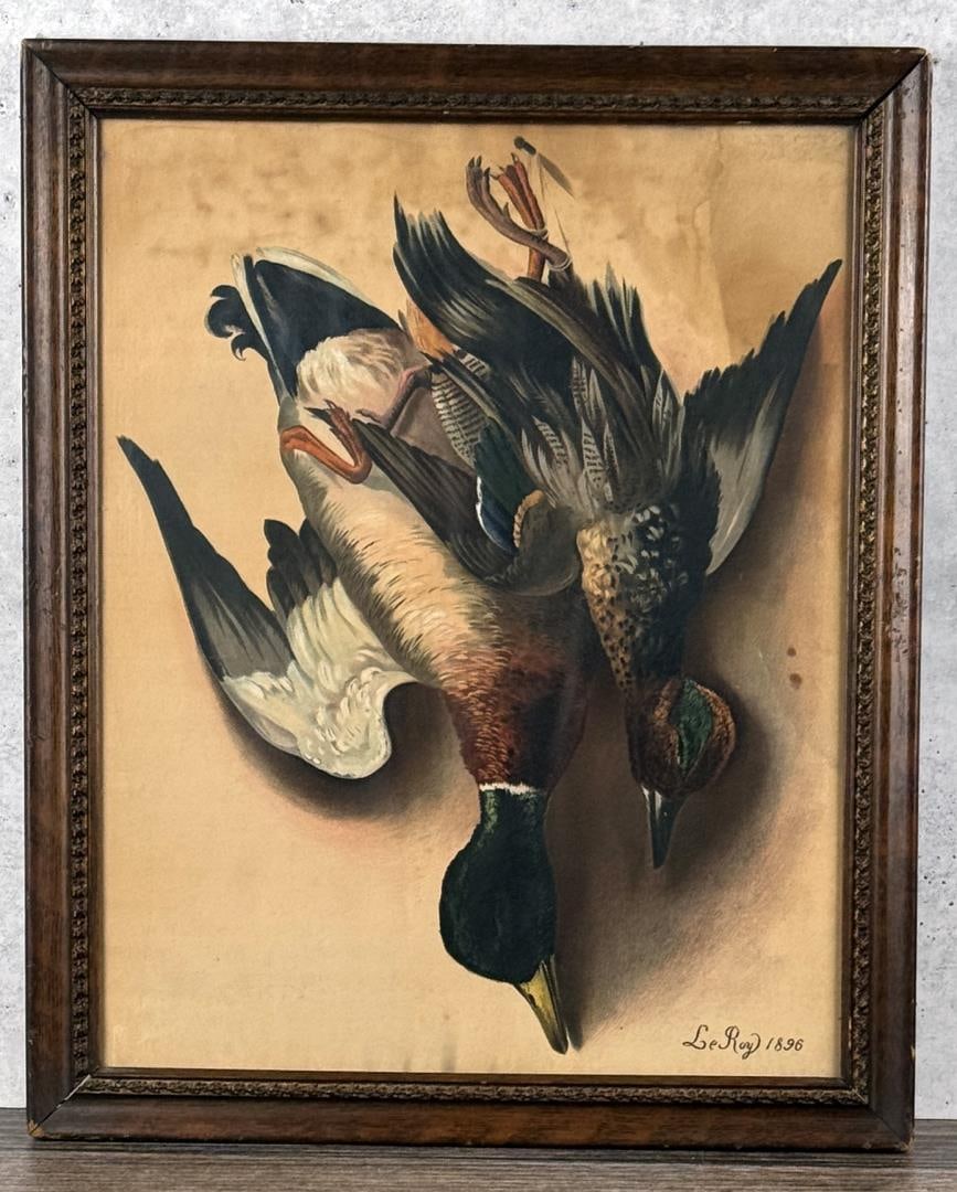 Henri LeRoy Hanging Mallard Ducks Lithograph (1 of 4)