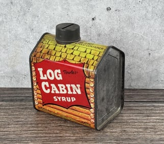 Towle's Log Cabin Syrup Tin Bank