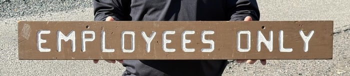 USFS US Forest Service Employees Only Wood Sign