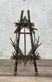 Antique Adirondack Willow Twig Easel