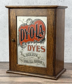 Dyola Oak General Store Display Dye Cabinet