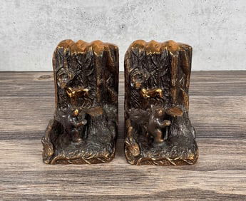 Dodge Bear in Forest Bookends