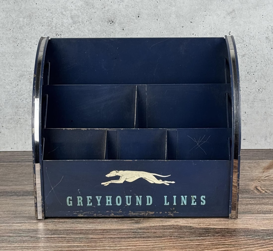 Greyhound Bus Lines Timetable Map Counter Display (1 of 5)