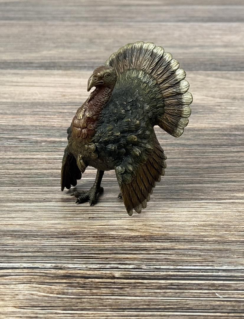 Austrian Cold Painted Vienna Bronze Turkey (1 of 7)
