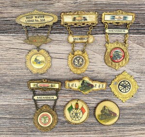 Group Of Railroad Union Badges