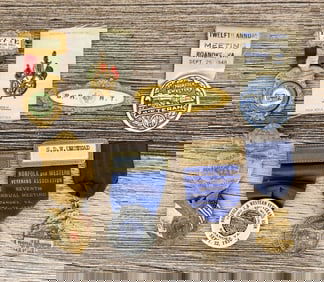 Group Of Railroad Union Ribbons