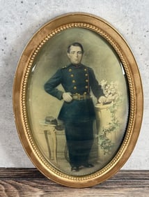 Civil War US Navy Officer Oval Photo