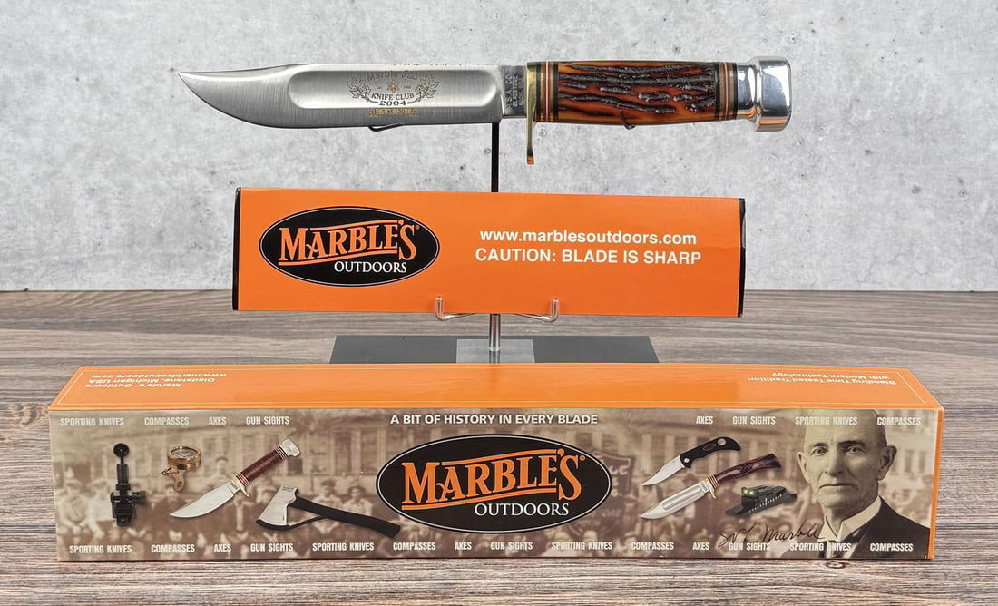 Marbles Marble Plus Knife Club 2004 Knife: New in box. No sheath.