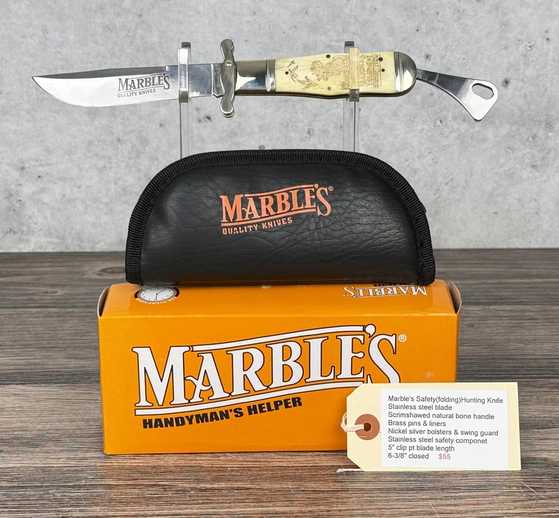 Marbles MR203 Safety Scrimshaw Knife: New in box.