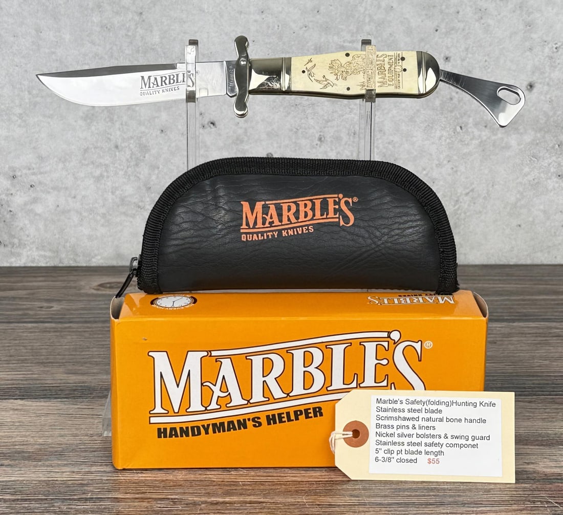 Marbles MR203 Safety Scrimshaw Knife: New in box.