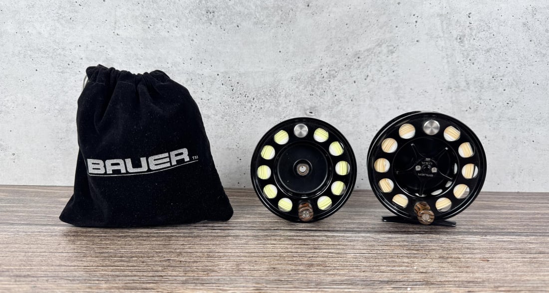 Bauer M3 Fly Fishing Reel and Extra Spool: Nice example with extra spool