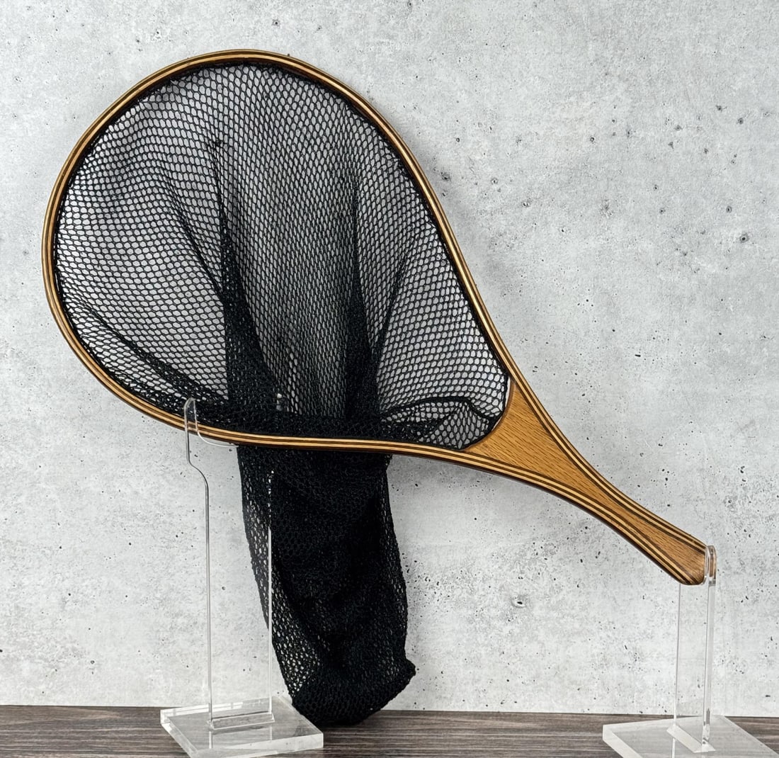 Al Youmans Custom Made Fly Fishing Net: Made for Mary McClain 1993. 23" by 11 3/4".