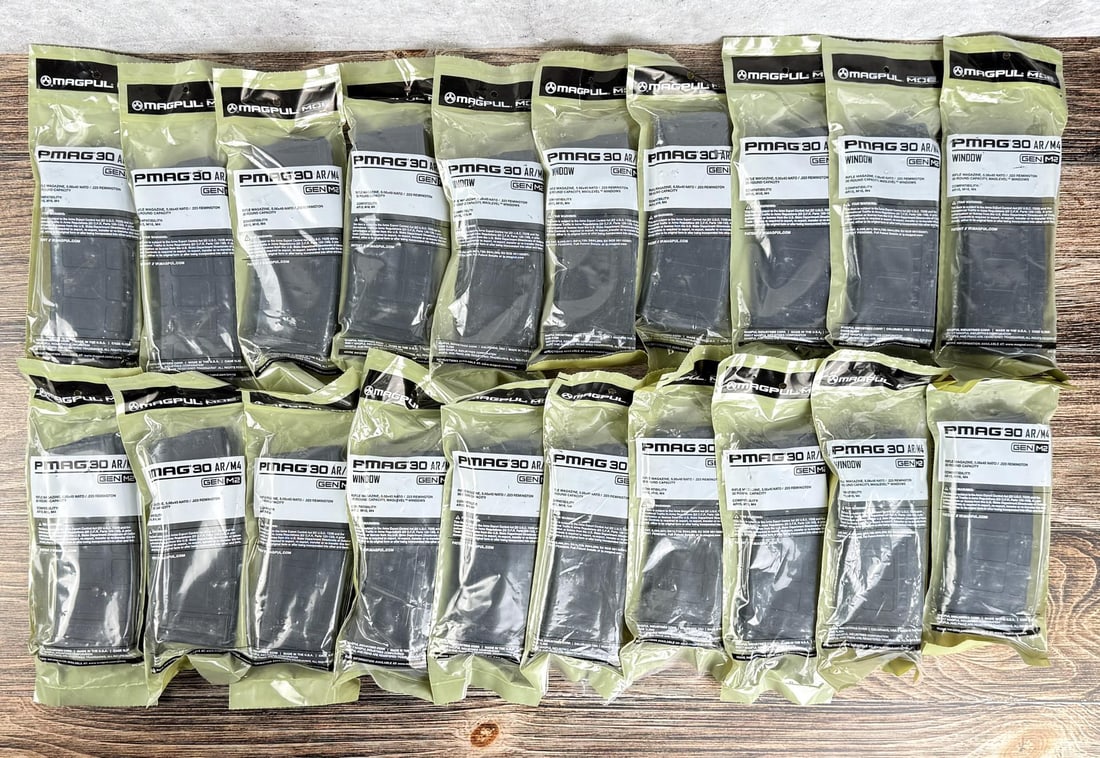 Lot of 20 New PMAG30 AR-15 30 Round Magazines: 20 total. No sales to the following areas, a bid from any of these restricted areas will result in immediate termination of your ability to place bids with our auction company in perpetuity: Californi