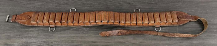 Boer War Leather Shotgun Shell Ammo Belt Bandolier