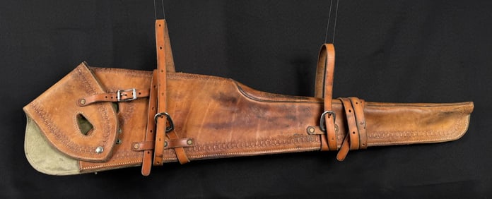 Tooled Leather Rifle Scabbard