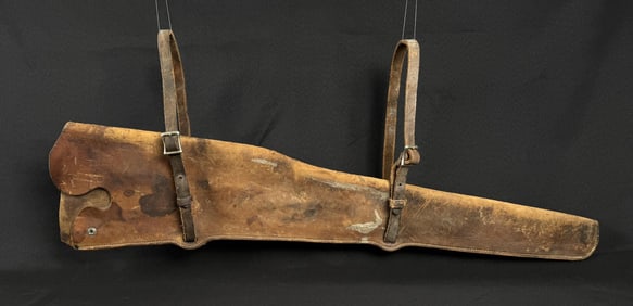Scoped Leather Rifle Scabbard