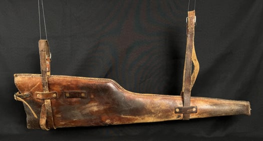 Scoped Leather Rifle Scabbard