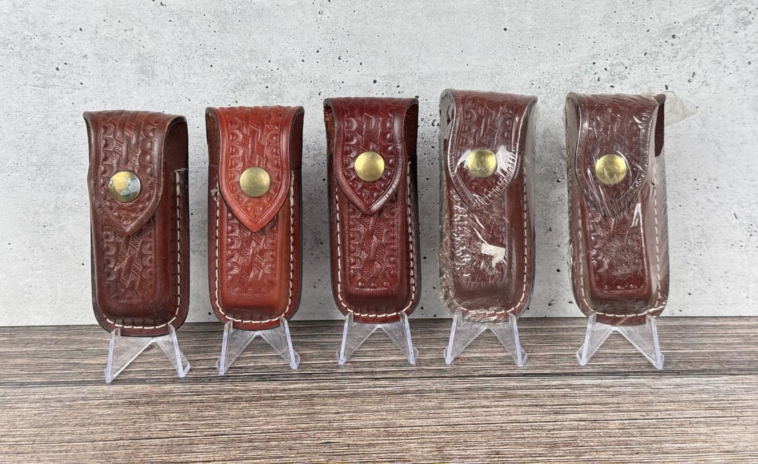 Victorinox Zermatt Swiss Army Knife Sheaths: Five total. Two Model 28-009, two Model 6010, and one unmarked.