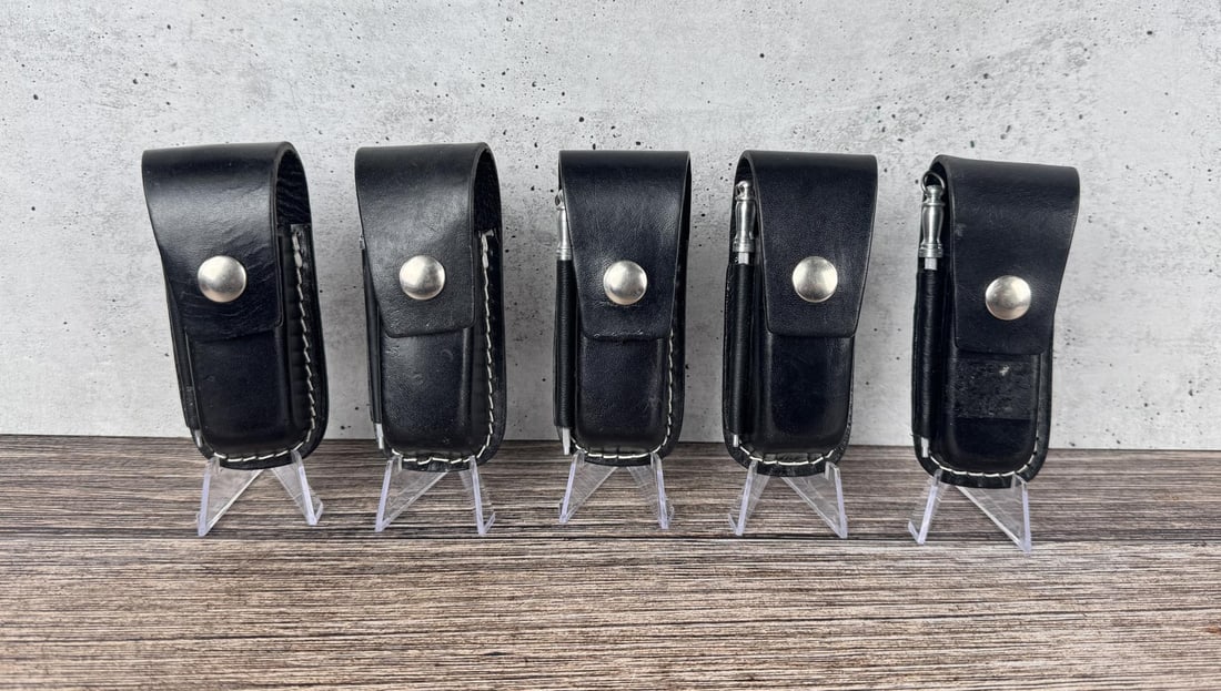 Victorinox Zermatt Swiss Army Knife Sheaths: With sharpening rods. 4 1/2" long by 1 7/8" wide.