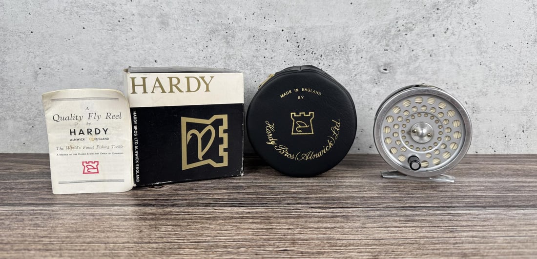 Hardy Bros Marquis #5 Fly Fishing Reel: Lot includes box and case.