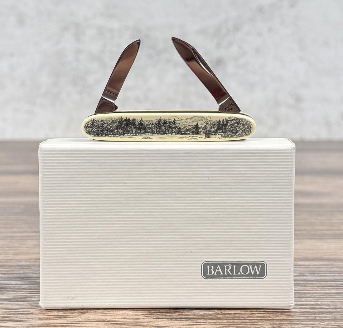 Barlow Scrimshaw 515401 Fly Fishing Pen Knife: New in box.
