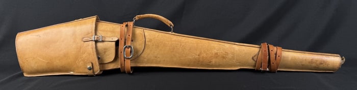 Exceptional Two Piece Leather Rifle Scabbard