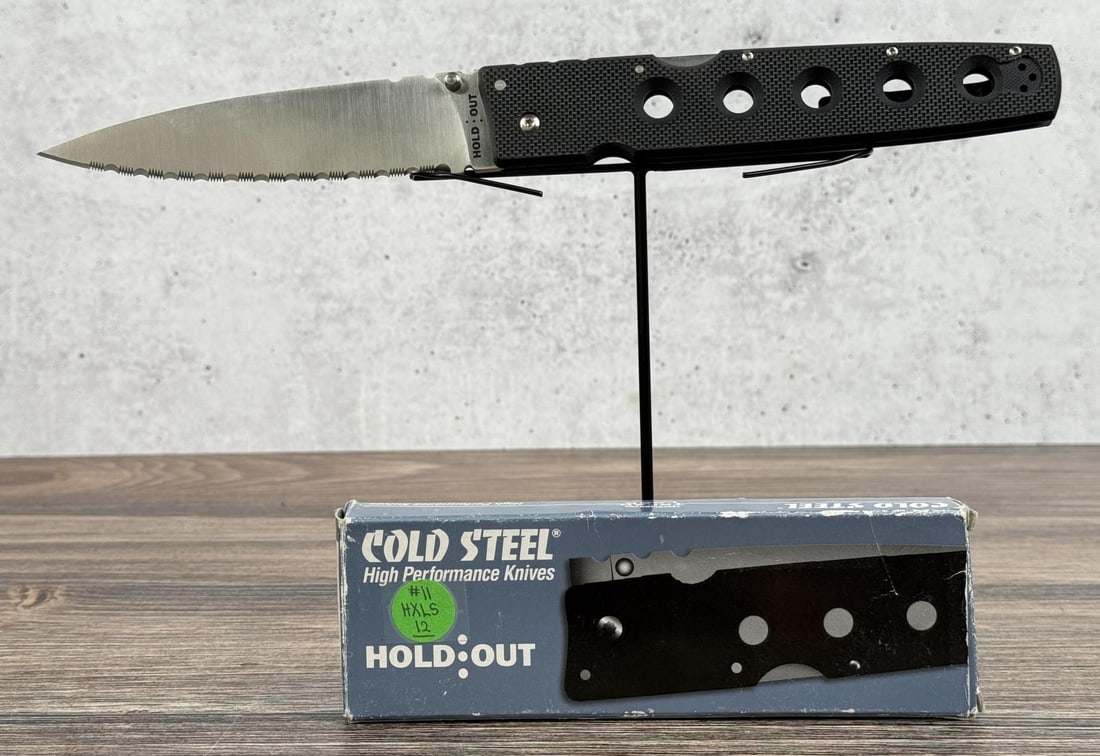 Cold Steel Hold Out I Serrated Pocket Knife: New in box.