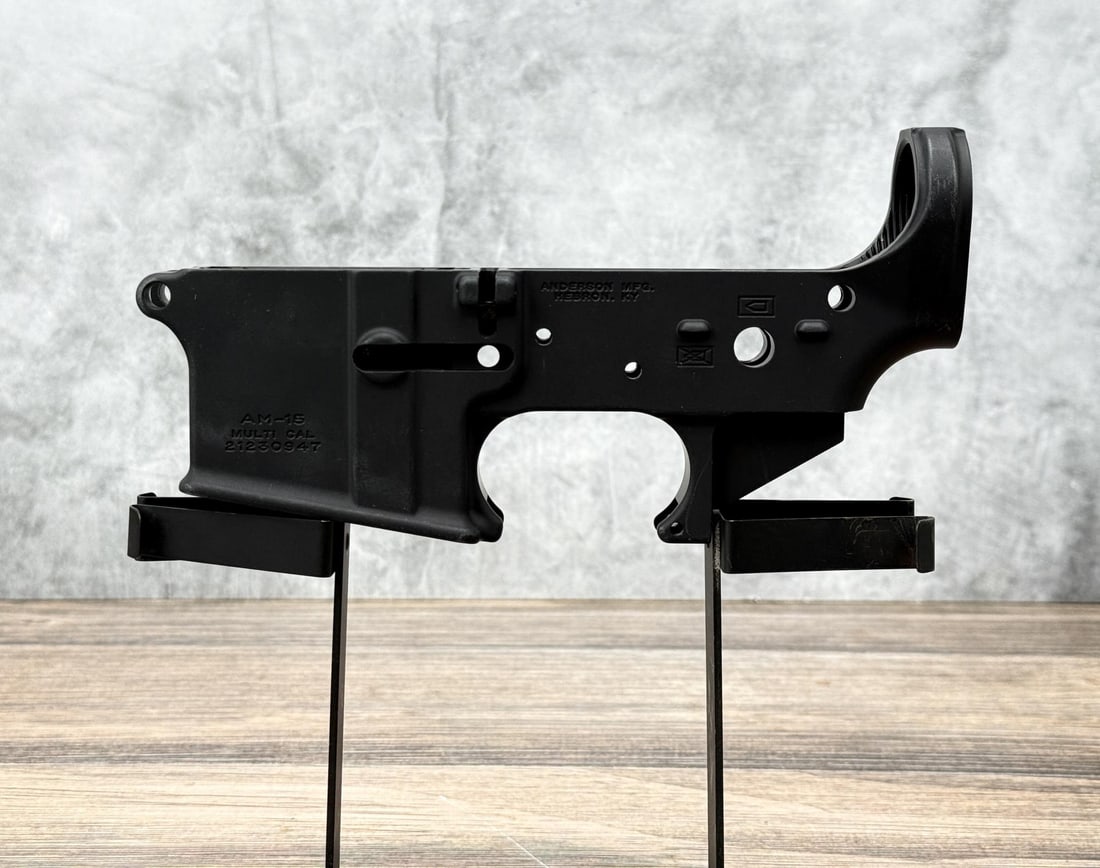 Anderson Manufacturing AM-15 AR-15 Lower Receiver: New. Requires FFL Transfer. No sales to the following areas, a bid from any of these restricted areas will result in immediate termination of your agility to place bids with our auction company in per