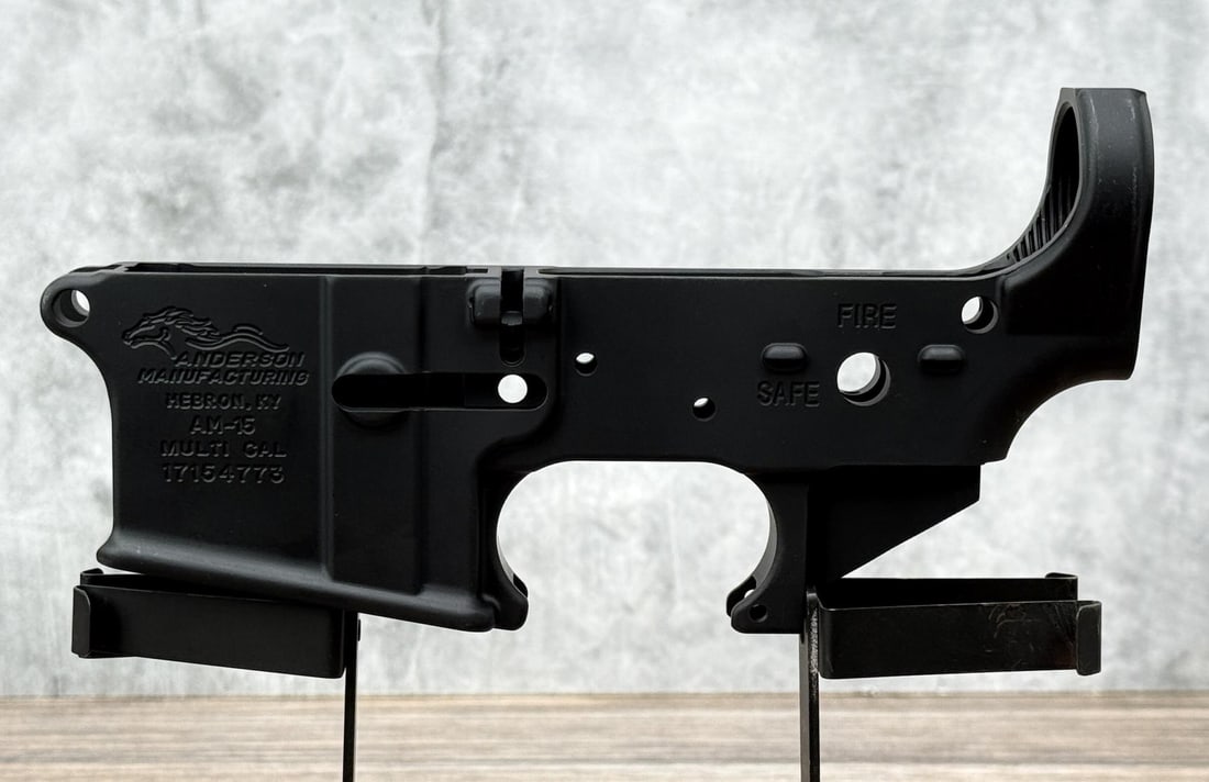 Anderson Manufacturing AM-15 AR-15 Lower Receiver: New. Requires FFL Transfer. No sales to the following areas, a bid from any of these restricted areas will result in immediate termination of your agility to place bids with our auction company in per