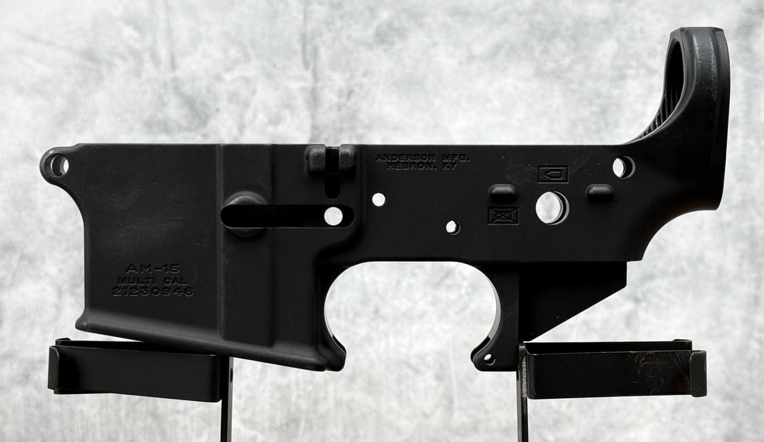 Anderson Manufacturing AM-15 AR-15 Lower Receiver: New. Requires FFL Transfer. No sales to the following areas, a bid from any of these restricted areas will result in immediate termination of your agility to place bids with our auction company in per