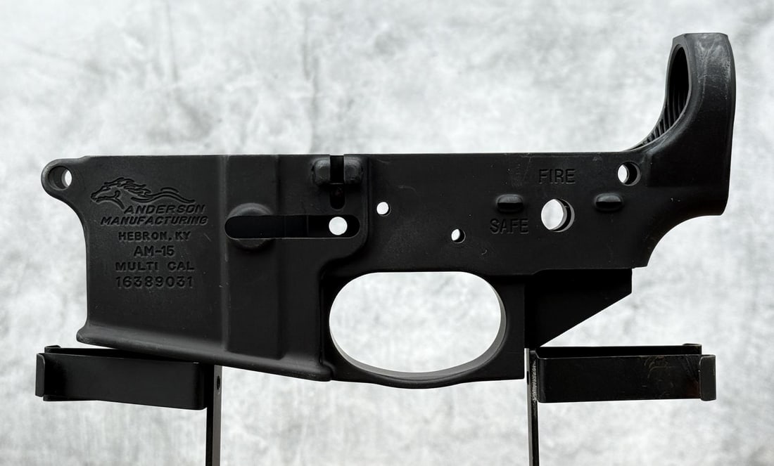 Anderson Manufacturing AM-15 AR-15 Lower Receiver: New. Requires FFL Transfer. No sales to the following areas, a bid from any of these restricted areas will result in immediate termination of your agility to place bids with our auction company in per