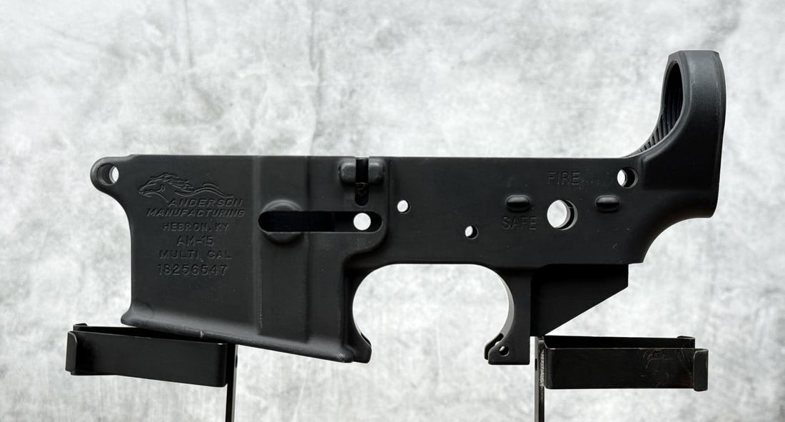 Anderson Manufacturing AM-15 AR-15 Lower Receiver: New. Requires FFL Transfer. No sales to the following areas, a bid from any of these restricted areas will result in immediate termination of your agility to place bids with our auction company in per
