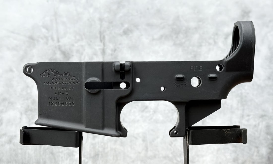 Anderson Manufacturing AM-15 AR-15 Lower Receiver: New. Requires FFL Transfer. No sales to the following areas, a bid from any of these restricted areas will result in immediate termination of your agility to place bids with our auction company in per