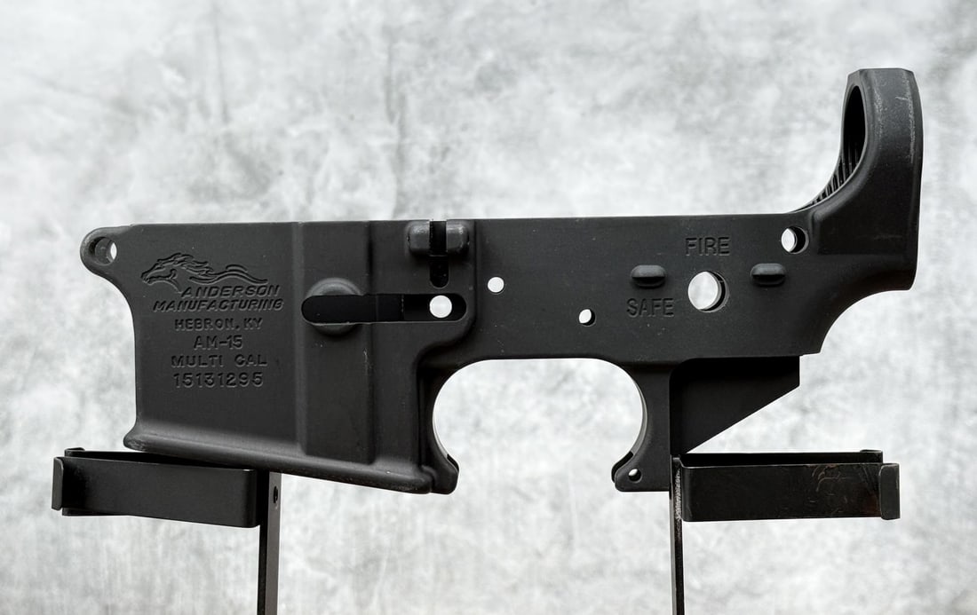 Anderson Manufacturing AM-15 AR-15 Lower Receiver: New. Requires FFL Transfer. No sales to the following areas, a bid from any of these restricted areas will result in immediate termination of your agility to place bids with our auction company in per