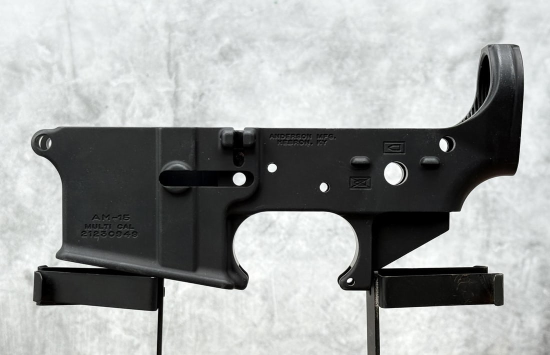 Anderson Manufacturing AM-15 AR-15 Lower Receiver: New. Requires FFL Transfer. No sales to the following areas, a bid from any of these restricted areas will result in immediate termination of your agility to place bids with our auction company in per