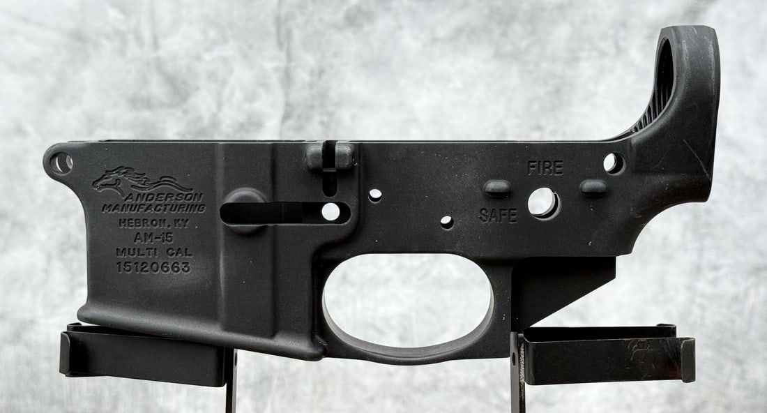 Anderson Manufacturing AM-15 AR-15 Lower Receiver: New. Requires FFL Transfer. No sales to the following areas, a bid from any of these restricted areas will result in immediate termination of your agility to place bids with our auction company in per