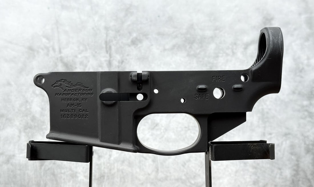 Anderson Manufacturing AM-15 AR-15 Lower Receiver: New. Requires FFL Transfer. No sales to the following areas, a bid from any of these restricted areas will result in immediate termination of your agility to place bids with our auction company in per
