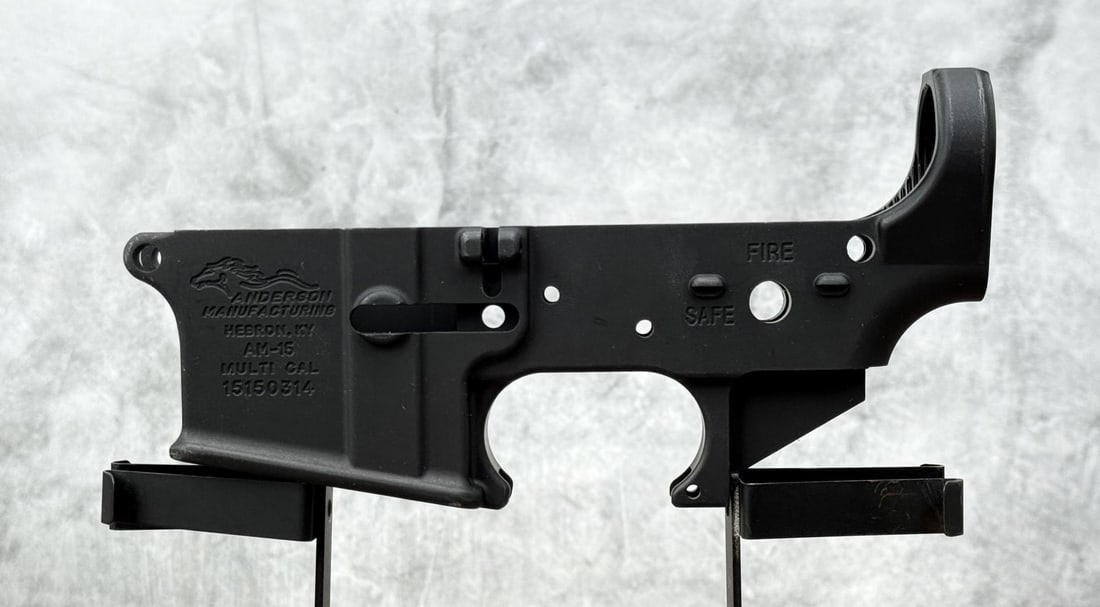 Anderson Manufacturing AM-15 AR-15 Lower Receiver: New. Requires FFL Transfer. No sales to the following areas, a bid from any of these restricted areas will result in immediate termination of your agility to place bids with our auction company in per
