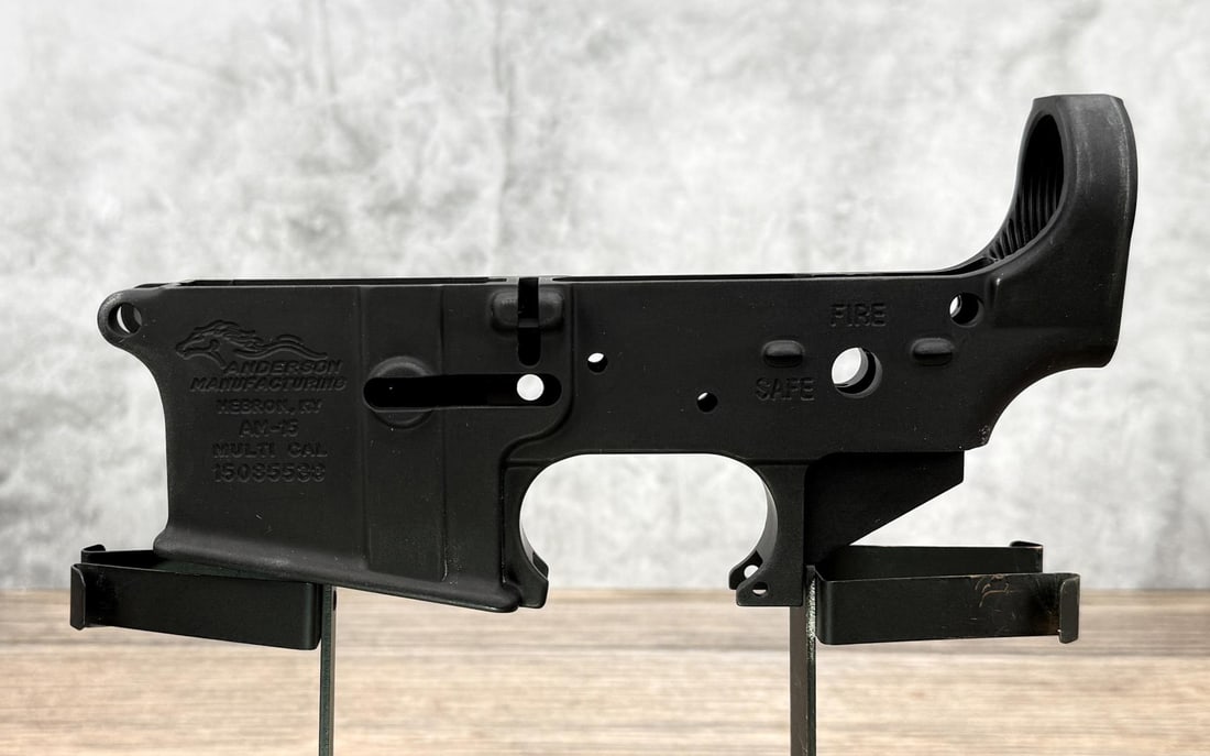Anderson Manufacturing AM-15 AR-15 Lower Receiver: New. Requires FFL Transfer. No sales to the following areas, a bid from any of these restricted areas will result in immediate termination of your agility to place bids with our auction company in per