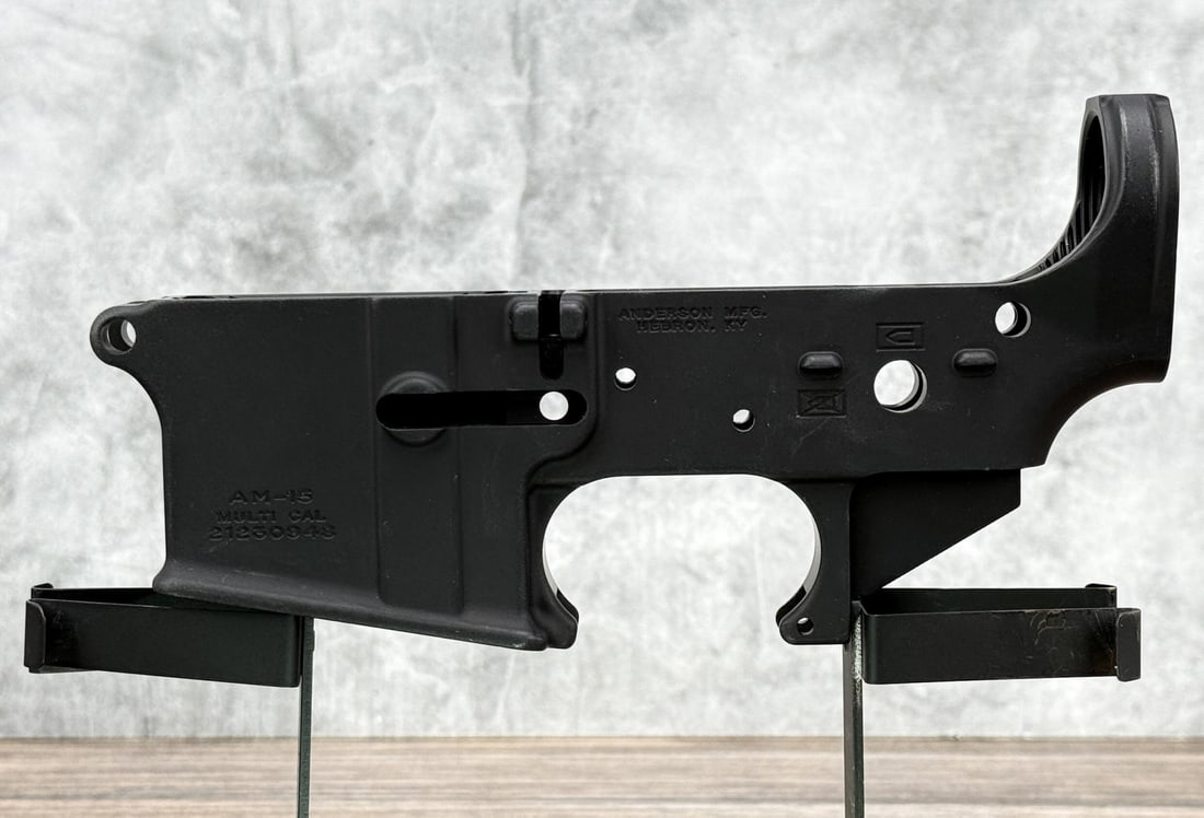 Anderson Manufacturing AM-15 AR-15 Lower Receiver: New. Requires FFL Transfer. No sales to the following areas, a bid from any of these restricted areas will result in immediate termination of your agility to place bids with our auction company in per