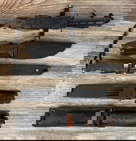 Group of Fixed Blade Hunting Knives