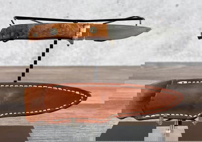 A.G. Russell Gents Damascus Hunter Knife