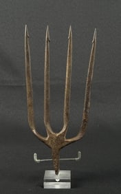 Hand Forged Barbed Frog Fishing Trident Spear