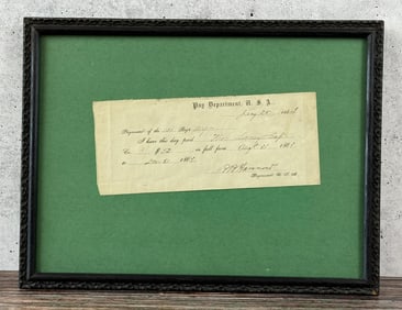 1864 Civil War Pay Voucher