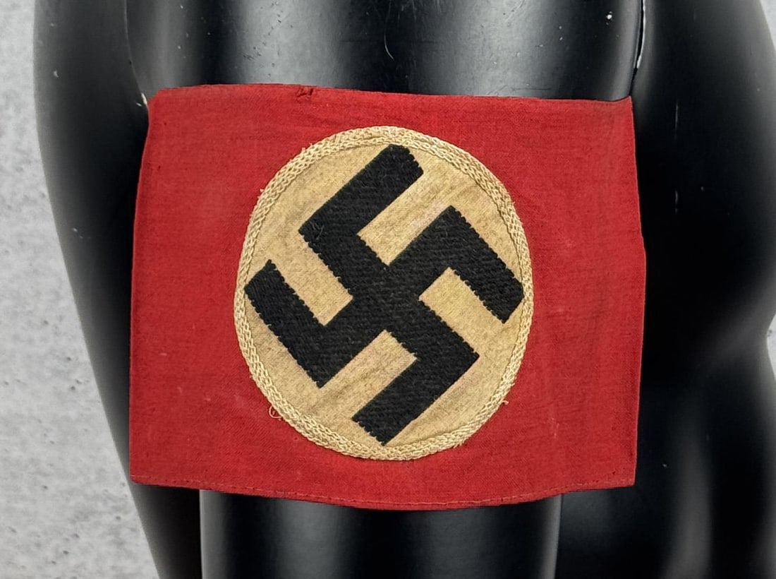 WW2 German NSDAP Arm Band: 7 3/8" by 4 3/8".