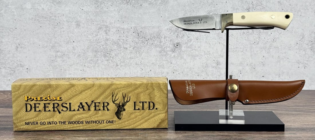 Precise Deerslayer Fixed Blade Knife: Japan 440 stainless steel. Never used or carried.