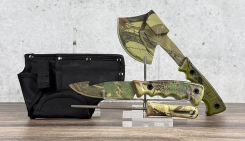 Survival Hunting Knife Hatchet Combo