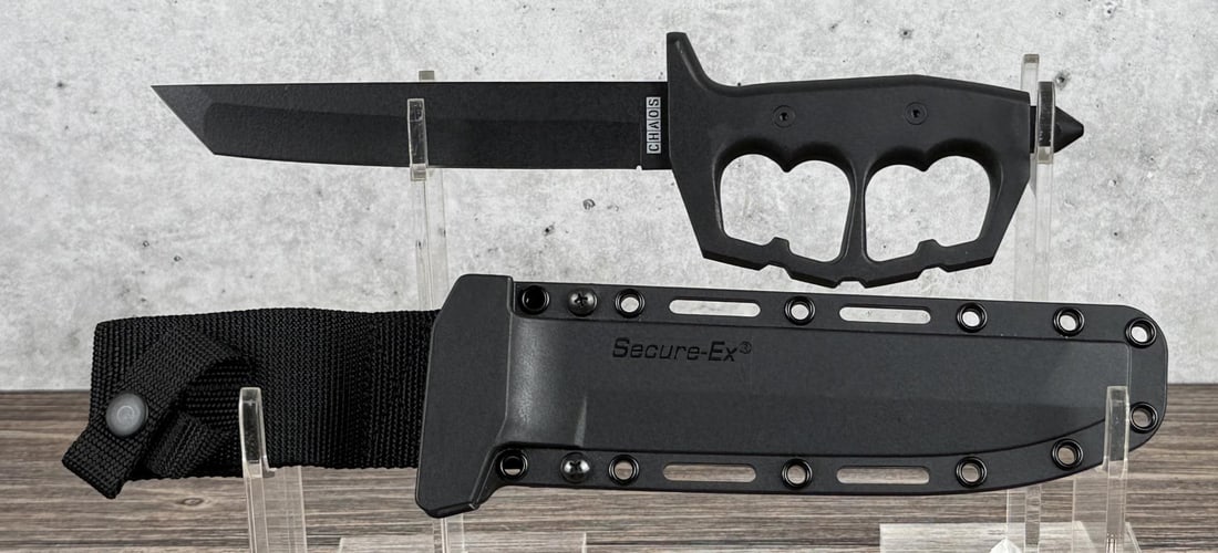 Cold Steel Chaos Tanto Knuckle Knife: SK-5 steel, never used or carried.