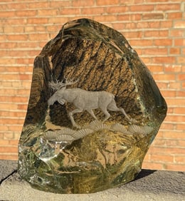 Flygsfors Glassworks Art Glass Moose